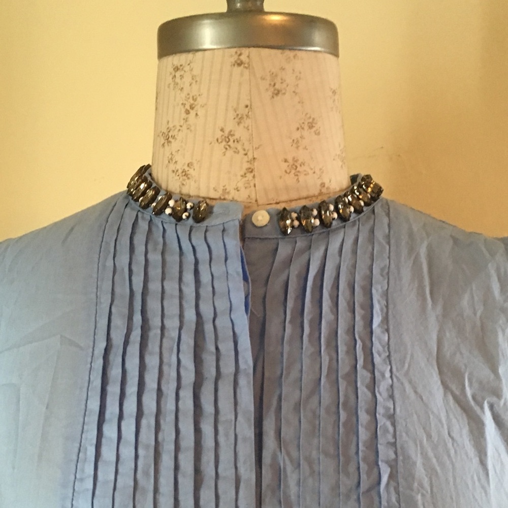J Crew jeweled collar top - Picture 2 of 2